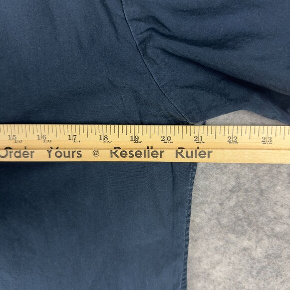 Volcom Western Shirt Men S Blue Denim Short-Sleeve Cotton Pearl Snap Button - Picture 8 of 12